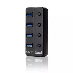 USB3.0 4포트 유전원허브 개별스위치 메모리 외장하드 USB허브분배기 (W90906A)