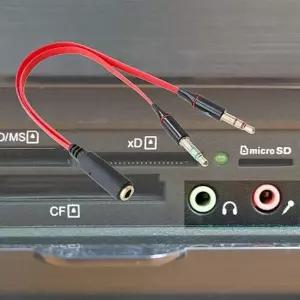고품질 게이밍Y잭 젠더 1+1 (WD7676A)