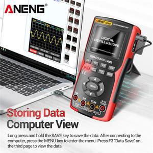 ANENG AOS02 9999카운트 스마트 오실로스코프 멀티미터 파형10MHz 대역폭 전압 NCV 커패시턴스 Hz 저항