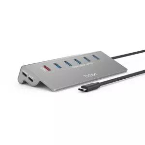 USB3.0 타입C QC 8포트 유전원허브 PD PC충전 다용도USB허브 (WA3C284)