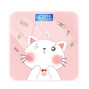 곰 고양이 캐릭터 디지털 충전 체중계 USB 정밀 저울