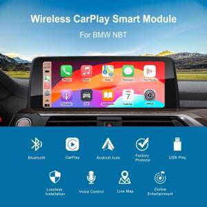 BMW MINI F30 X5 E70 NBT CIC 시스템용 CARABC 무선 카플레이 안드로이드 오토 OEM 통합 모듈