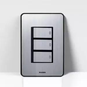 전기스위치 현대 3구스위치 실버 전기 전등 벽 스위치 커버