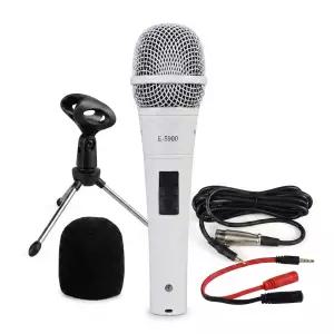콘덴서 마이크 PC 노트북 방송 게임 스탠드 세트 E5900 화이트