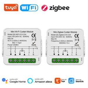 Tuya WiFi Zigbee 스마트 커튼 스위치 모듈 연결 롤러 블라인드 셔터 전기 Alexa Google 홈 라이프와 함께