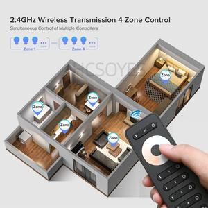 WiFi TUYA CCT LED 드라이버 키트 스마트 디밍 알렉사 및 구글 홈과 호환 2.4GHz RF 4존 리모컨