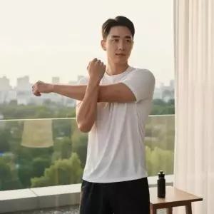 무지 머슬핏 티셔츠