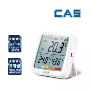 CAS 기록 자동저장 데이터로거 체감온도계 T802 30분 단위 6개월분 자동저장 기능 온습도계
