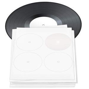 TUNEPHONIK 30 10장 LP용 12인치 구멍이 너비 센터 마모 1인치 4개 센터를 교체품 있는 22 위한 라벨 비닐 높이 5CM 9인치 9CM 스티커 손상된 레코드 길이 화이트