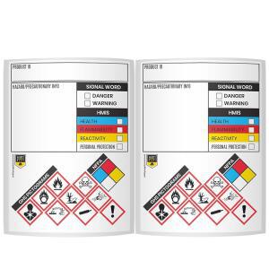 SDS OSHA 안전 대한 라벨 구멍이 3인치 500개 가장자리가 스티커 2롤 6CM 10 GHS 픽토그램 화학 있는 HMIS 위험 준수 보조 데이터 250개 용기에 뚫린