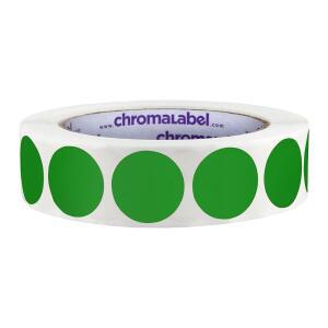 CHROMALABEL 5CM 라벨 1000개 도트 컬러 1인치 그린 스티커 롤당 쉽게 라벨 영구 원형 접착 스티커에
