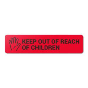 KEEP OUT 레드 경고 300개 약국 안전 주의 위험 소형 라벨 37인치 1CM 부품 CHILDREN 또는 OF 질식 약물 75 REACH
