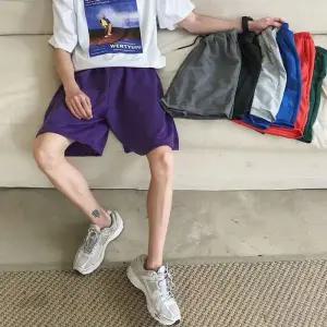 [룽스_65]면 컬러 반바지 여름 데일리 밴딩 팬츠 5부