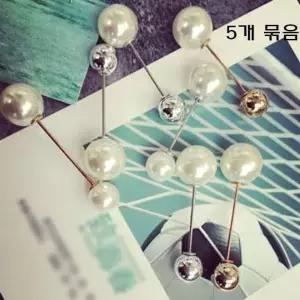 [룽스_65]진주핀 브로치 진주핀 (5개묶음)