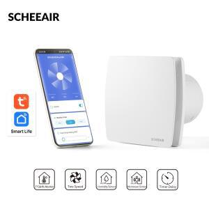 SCHEEAIR 100mm 스마트 라이프 WIFI 욕실 팬 Nova100습도 센서 모션 타이머 포함
