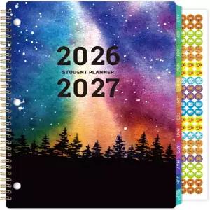 학생 플래너 2026-2027 - 학교 2026년 8월 2027년 6월 8.5 x 11 중학교 또는 고등학교 월간 및 주간 캘린더
