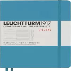 LEUCHTTURM1917 355180 주간 플래너 및 노트북 매체 (A5) 2018 노르딕 블루 영어