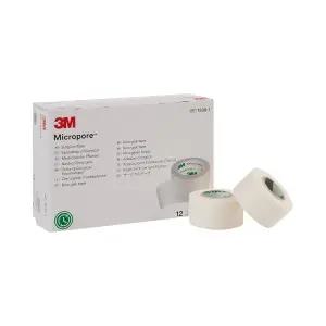 3M 마이크로포어 종이 테이프 흰색 인치 x 0yds(12개들이 상자)