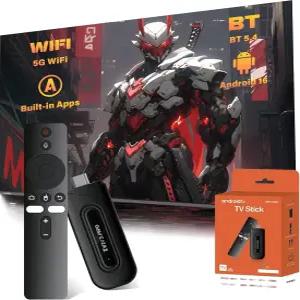 TV3 PRO Android 16.0 Stick 4K HD 스마트 동글 H313 쿼드코어 2.4GHz+5GHz 듀얼 WiFi 블루투스 음성