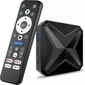 안드로이드 14.0 TV 박스 2026 2GB RAM ROM LEFFOT 4K 울트라 HD 스트리밍 장치 음성 제어 기능이 있는