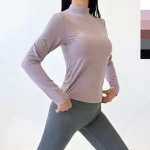 여성 소프트 베이직 터치 반목폴라 티셔츠(패드탑내장형)-WFOEXJ8