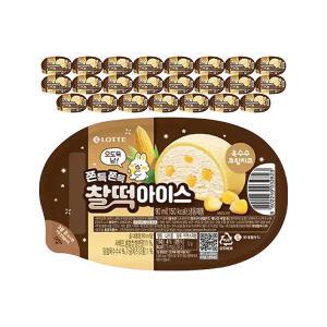 [슈팅냉동] 롯데웰푸드 찰떡아이스 옥수수크림치즈 90ml, 24개