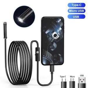 배관내시경카메라 5 5MM 안드로이드 내시경 카메라 3 미니 PC USB 검사 C LED 차량용 IN1 방수