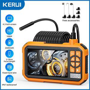 배관내시경카메라 KERUI /이중 내시경 카메라 파이프라인용 4 하수구 장착된 2600MAH IPS 1080P 스네이크 3