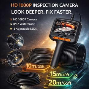 배관내시경카메라 8 0MM 10MECHATRONICS15MECHATRONICS20M 내시경 카메라 HD 방수 하수구 1080P 검사 4 2600MAH 3 인치 차량용 파이프 IP6