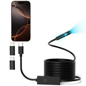 배관내시경카메라 TYPEC 내시경 듀얼 카메라 방수 8MM 검사 LED 폰용 USB IOS 호환 파이프 안드로이드 아이폰 프로브