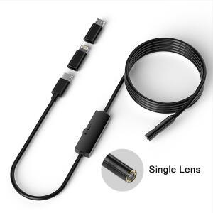 배관내시경카메라 아이폰 호환 호환TYPEC안드로이드 내시경 카메라용 3 IN 5MM 연결 5 8MM 1 배관용 1080P IP67 HD 카메라 검사 전화