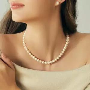 라루아 여성 로얄퀸즈담수진주목걸이_화이트
