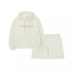 커버낫 CO2501HD03IV set 오버핏 레터링 어센틱 로고 다잉 후디 Ivory 5135554