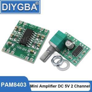 5조각 PAM8403 미니 증폭기 DC 5V 2 채널 USB 디지털 오디오 보드 모듈 전위차계 Igmopnrq 2x3W 볼륨 조절