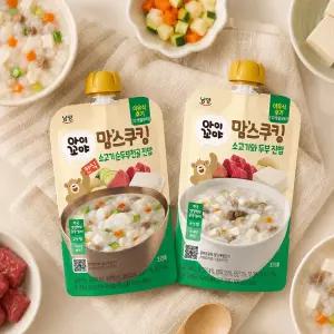 남양 맘스쿠킹 이유식 진밥 12개월 혼합 10개 (순두부전골 5개 + 소고기와 두부 5개)