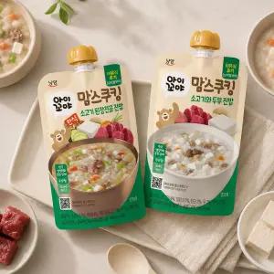 남양 맘스쿠킹 이유식 진밥 12개월 혼합 10개 (소고기 된장전골 5개 + 소고기와 두부 5개)