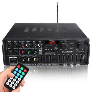 5.0 블루투스 오디오 파워 하이파이 앰프, 2000W, 2 채널, 326BT, 12V, 220V AV 앰프 스피커, 리모컨 4 마