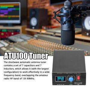 ATU100 튜너 ATU-100-0A 1.8-55MHz 미니 자동 안테나 튜너 0.91 인치 OLED 디스플레이 알루미늄 합금 Outca