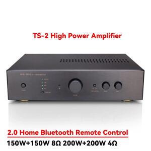 SUQIYA TS-2 200w*2 2채널 스테레오 앰프 고전력 광섬유 동축 Bluetooth 5.0(원격 제어 클래스 AB 홈 오디