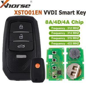 글로벌/중국어 버전 Xhorse VVDI XSTO01EN Toyota 4D 8A 4A 용 범용 XM38 스마트 키 Fob 올인원 칩 315 434