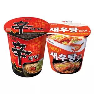 새우탕컵 6입 + 신라면컵 6입