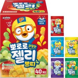 (1+1) 팔도 뽀로로 과일맛 젤리 쁘띠 40p, 720g, 1개 2Set