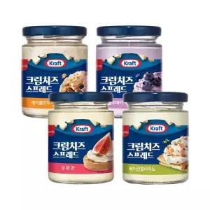 크래프트 크림치즈 스프레드 4종 2병 택(무화과/메이플/베이컨/블루베리)
