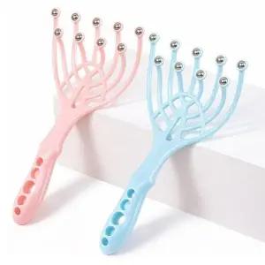 ( )헤어 마사지기 두피 얼굴 이마 다용도 마사지 휴대용 지압볼 1+1