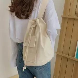 캐주얼 스트링 백팩 데일리 복조리 백팩 여성 학생 숄더 WFO167G