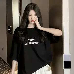 데일리 여성 커스텀후드티 여름반팔 스포츠반팔 포인트 레터링