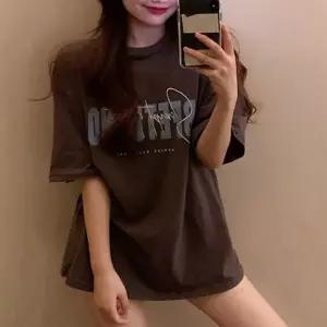 편한 레터링티셔츠 2컬러 여성 오버핏반팔티 여름티셔츠 영문 반팔티셔츠