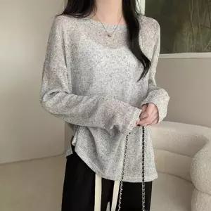 여자기본티 시스루 여성긴팔티 여성기본티 여자반팔티 상의 여자티셔츠 여성