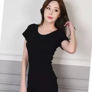 골지 여성 반팔티 쿨티셔츠 여름나시 나시티 반팔복 스트라이프티셔츠