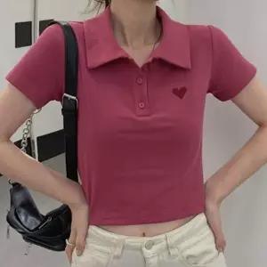 여름 크롭 티셔츠 여자 반팔 카라 데일리 여름 기본티 크롭 티셔츠 여자 반팔